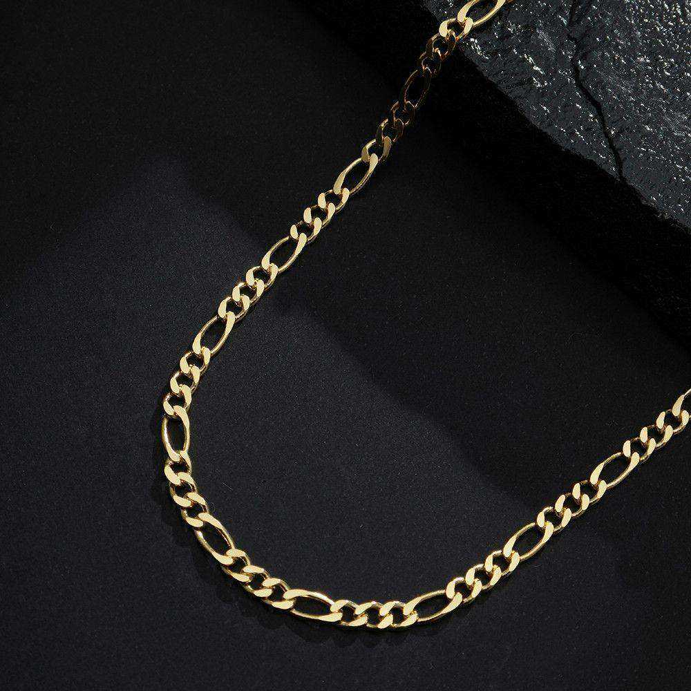 Corrente 65cm Dourada Masculina Elo 3 por 1 - 3mm