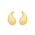 Brinco Dourado Gota Curvada Média