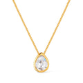 Colar Dourado de Gota em Zircônia