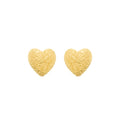 Brinco Dourado de Coração Irregular