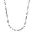 Corrente Prateada Masculina Elo 3 por 1 - 4mm
