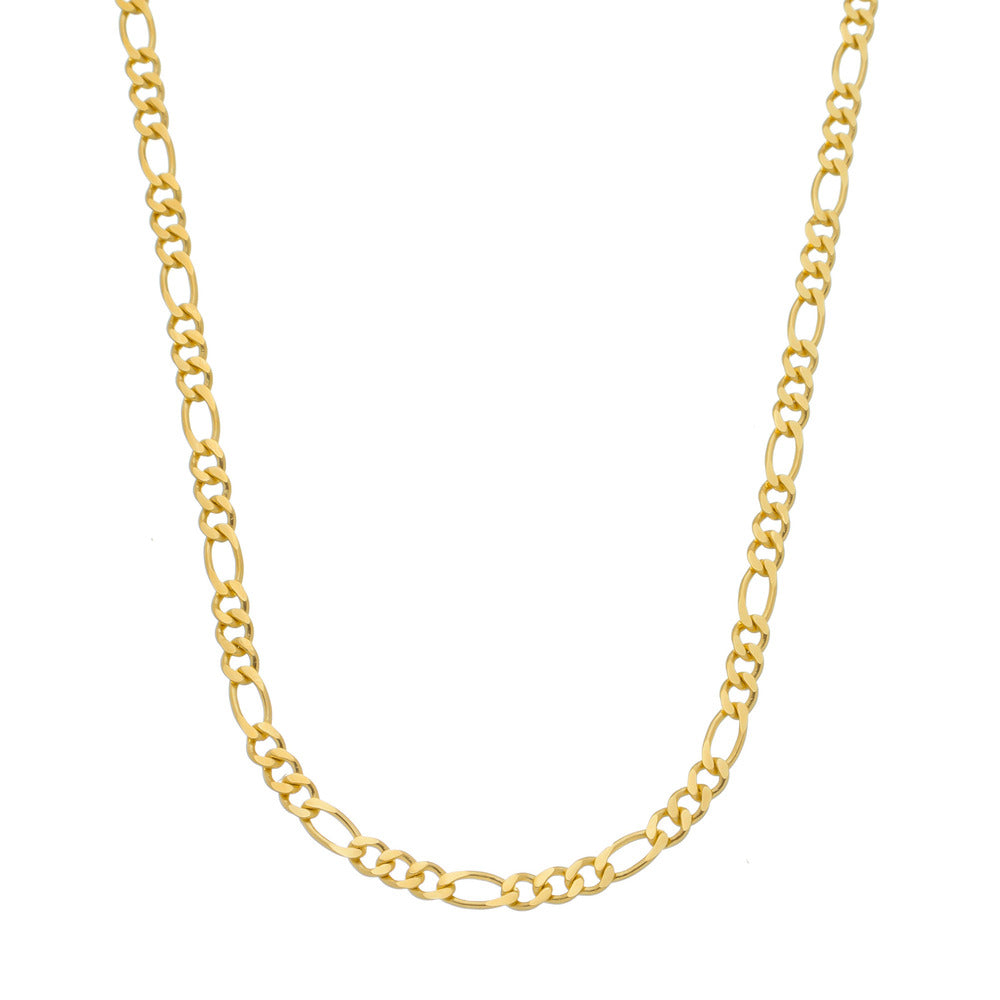 Corrente 65cm Dourada Masculina Elo 3 por 1 - 4mm