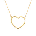 Colar Dourado de Coração Vazado Arco