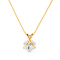 Colar Dourado de Zircônia em Formato de Coração
