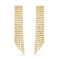 Brinco Dourado de Luxo com 123 Pedras de Strass