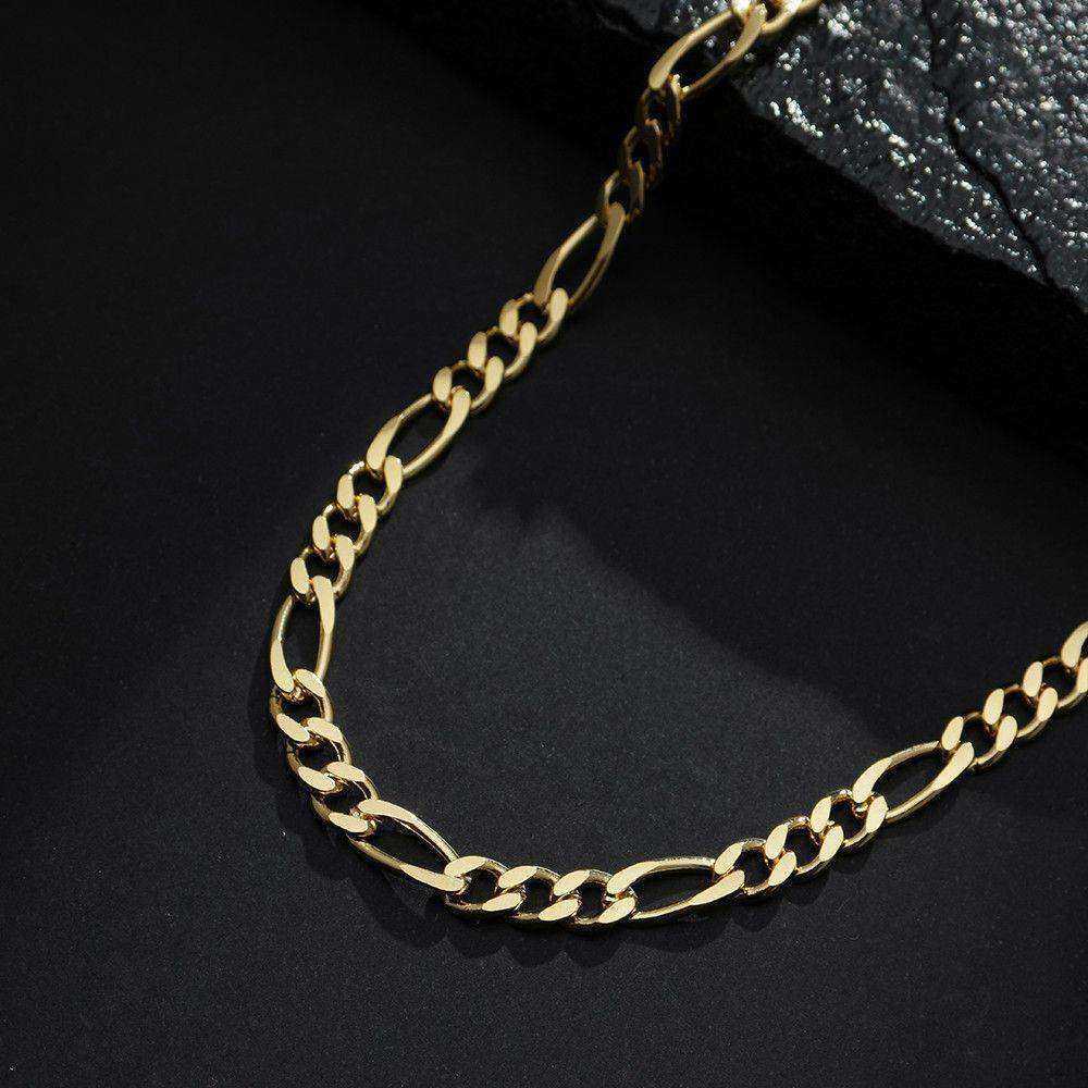 Corrente 65cm Dourada Masculina Elo 3 por 1 - 5mm