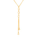 Colar 50cm Dourado Gravatinha com Pontos de Luz