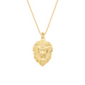 Colar Dourado Pingente Leão
